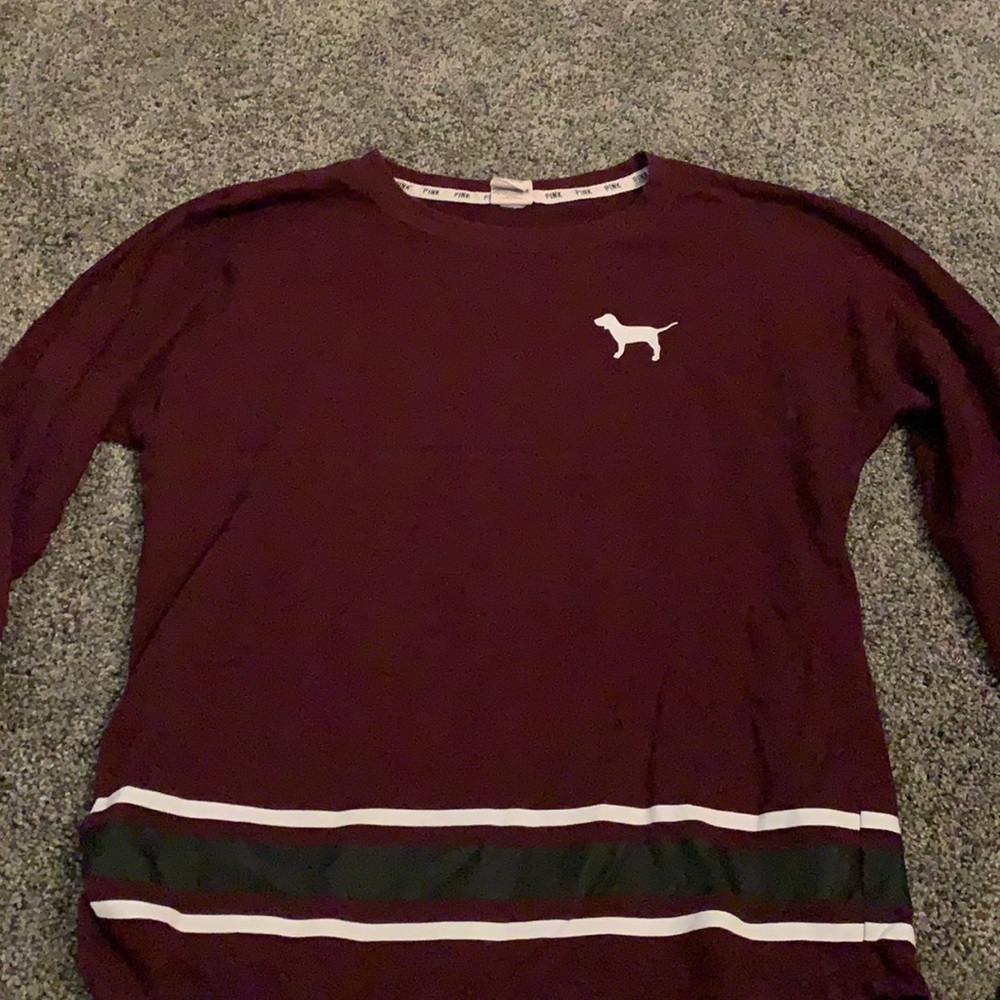 Pink victoria secret maroon long sleeve